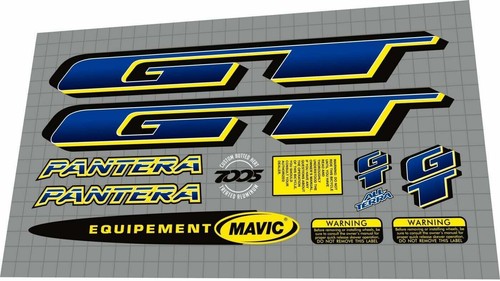 1997 pantera blue decal set - gt,