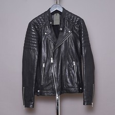 ALL SAINTS Leather Jacket Mens