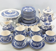 English ironstone willow - willow, blue