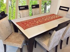 Decorative Brocade Table Runner Jacquard Red Elephant Long Coffee Table Cover