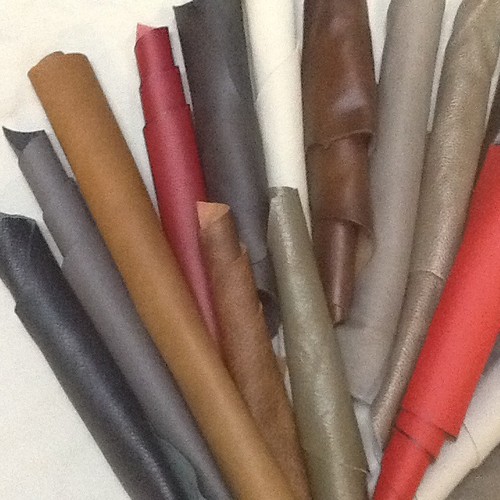 Large leather off cuts cow - leather,