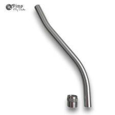 TECHNICS TONEARM TUBE S BEND PIPE & HEADSHELL COLLAR - MATTE SILVER - 1200 1210