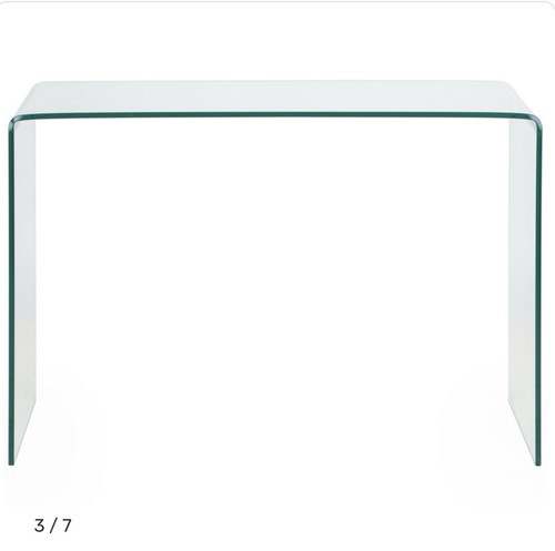 Glass office desk table - table, 125x70