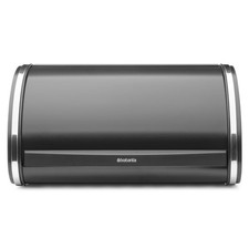 Brabantia Roll Top Bread Bin Medium High Grade Stainless Steel White Silver