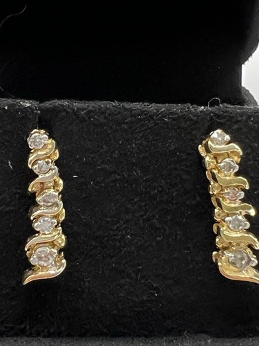 Diamond earrings dangle - dangle, bar