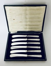Set of 6 Antique Butter Knives