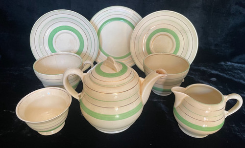 Clarice cliff green gold - green,