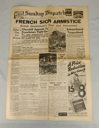 Original wwii newspaper - wwii,