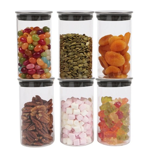 Small glass canister with - glass,