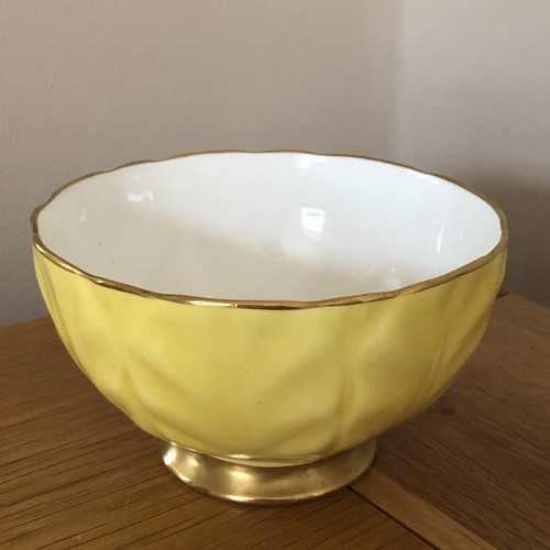 Aynsley yellow sugar - sugar, bowl