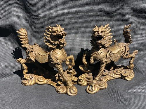 Antique chinese bronze dragon - chinese,