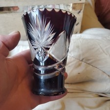 Vintage Bohemian Ruby Red Cut