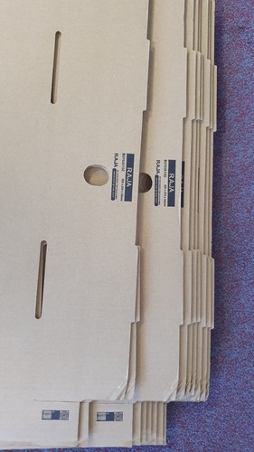 Flat brown large cardboard box - brown,