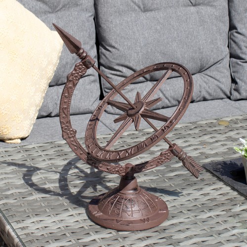 Cast iron armillary sundial - cast,