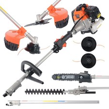 5 in 1 Petrol Garden Tool - Brush Cutter, Grass Trimmer, Chainsaw, Hedge Trimmer
