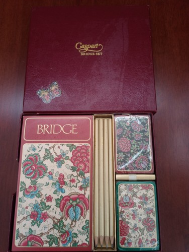 Vintage caspari bridge set - caspari,