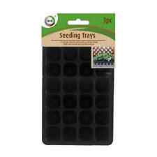 3 X Seed Trays 35cm Pack Plastic Tray Growing Plants Garden Greenhouse Seeds