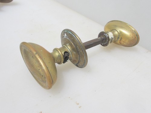 Antique brass door knobs - brass,