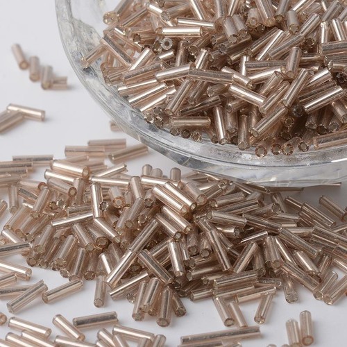50g 6mm glass seed bugle - seed, beads