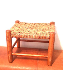 Light Oak Wood and Woven Grass