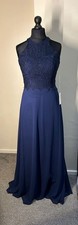 Navy Blue Prom Dress Maxi