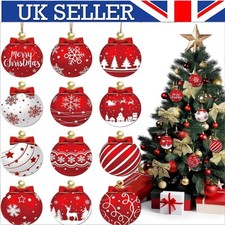 12PCS Christmas Tree Xmas Decor Baubles Birthday Party Wedding Ornament UK