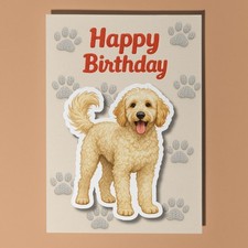 Labradoodle  Dog - Pop 3D Collection - Birthday Card Envelope Personalised card