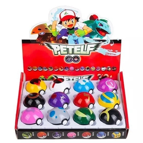 12pcs ball pokeball set kids - pokeball,