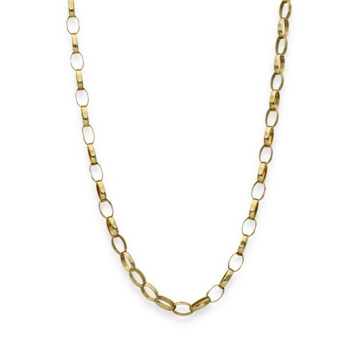 9ct yellow gold belcher chain - yellow,
