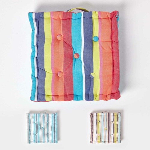 Striped large floor cushion - large,
