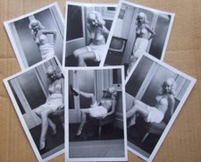 Smiling Pretty Directoire Knickers Model. Set of 6 x 1960's photos.  (O)