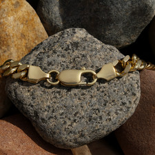 18ct Gold Mens Cuban Bracelet