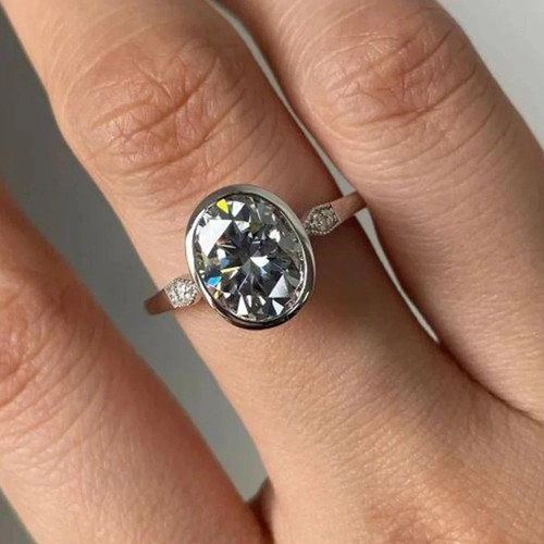 10ctw oval cut moissanite - 3.10ctw,