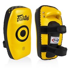Fairtex Curved Muay Thai Kick Pads KPLC5 Gold Pair MMA Kickboxing Martial Arts