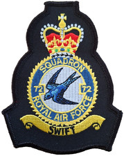 72 Squadron Royal Air Force Embroidered Patch Badge - MOD LICENSED