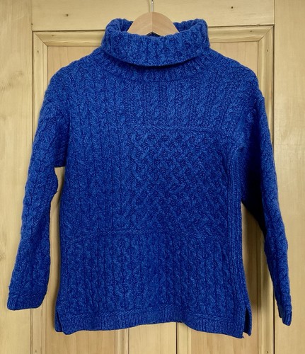 Women aran mor blue - blue, chunky