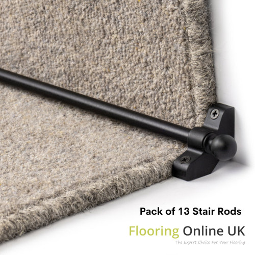 Pack black stair rods - black,