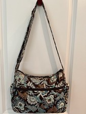 Vera Bradley Retired Java Blue Shoulder Bag Quilted Floral