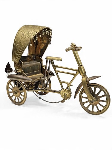 Vintage brass rickshaw tuk - rickshaw,