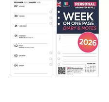 2026 Week on one page diary &