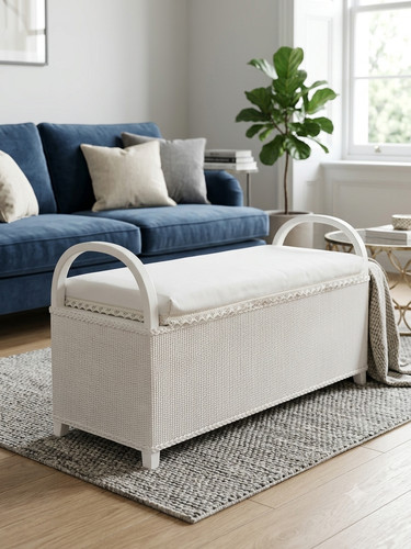 White lloyd loom - loom, storage