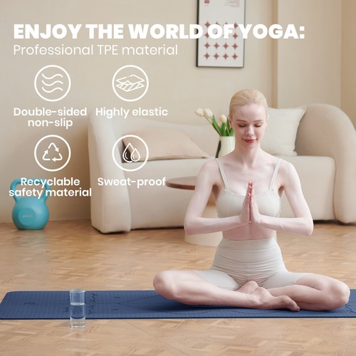 Yoga mat non slip gymnastic - mat,