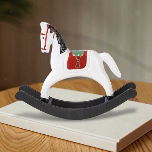 Rocking horse statue wooden - horse,