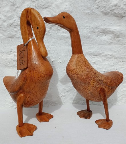 Pair vintage hand carved - pair,