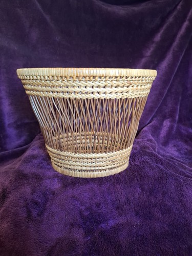 Vintage oval wicker waste - vintage,