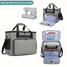 Premium Sewing Machine Carrying Case - Padded Storage Bag with Multiple Pockets 
