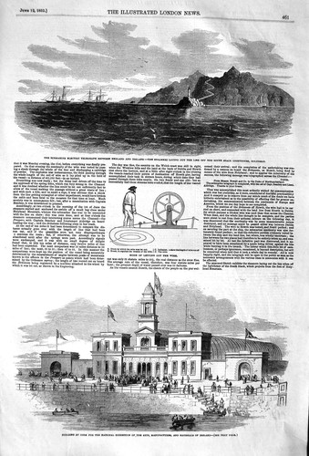 Old antique print 1852 - old,