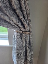 Dunelm Mill grey patterned curtains 90 wide x 73 long