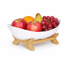 Fruit Bowl 1-Tier White Fruit