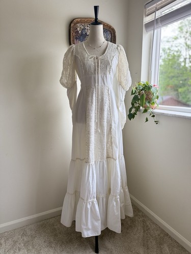 Vintage 1970s lace boho - vintage,